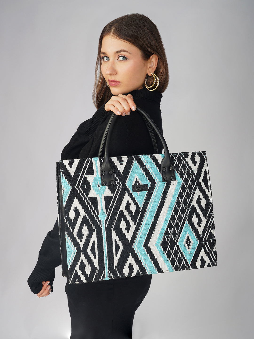 NiceG Blue Cherry Tote Bags For Women & Girls